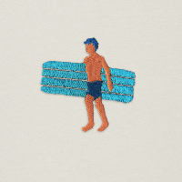 T-shirt Surfer Brodé - Greenbomb